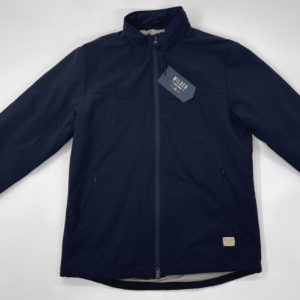 Wilder and Sons Nylon Jacket Mens Large Blue Insulated Lined Stretch Zip NEW - Picture 7 of 11